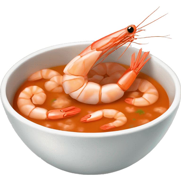 Soup shrimp  emoji