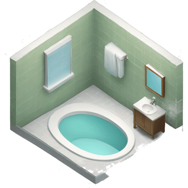 isometric bathroom emoji