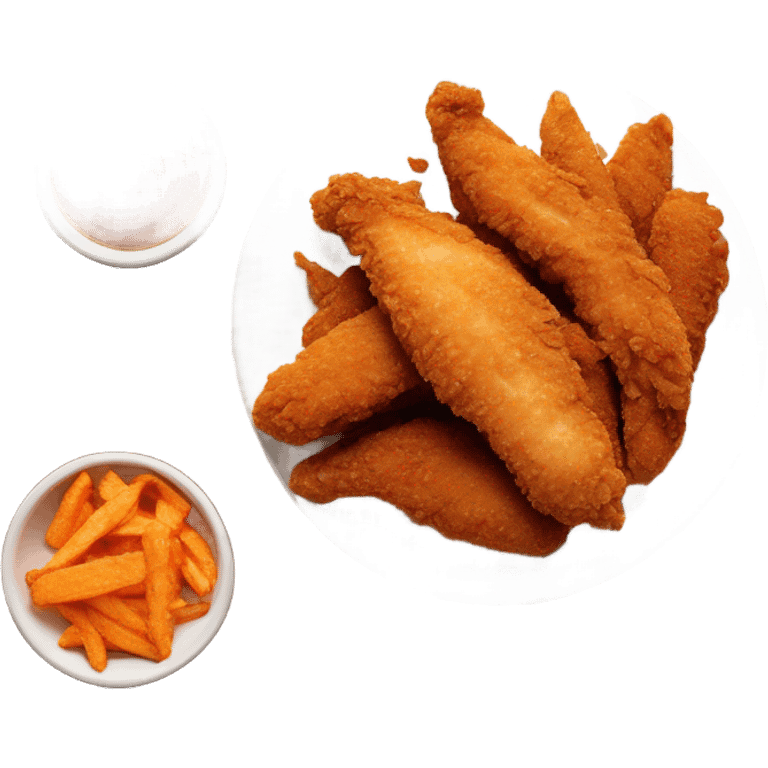 Chicken tenders and sweet potato fries emoji