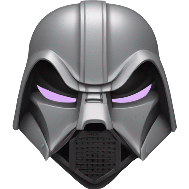 Lavender gray Pig darth Vader mask face armadillo darth Vader fanned tail feathered tail pig armadillo darth Vader face emoji