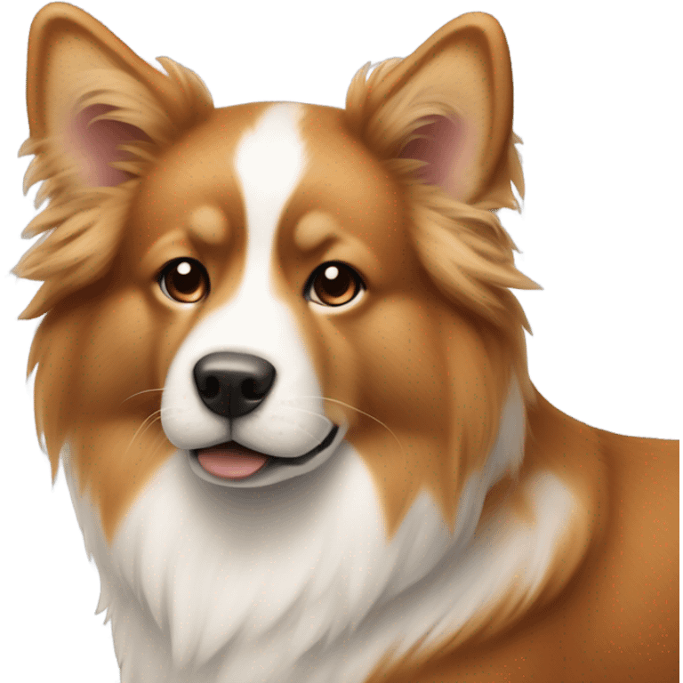 Dog Eurasian redhead and White  emoji