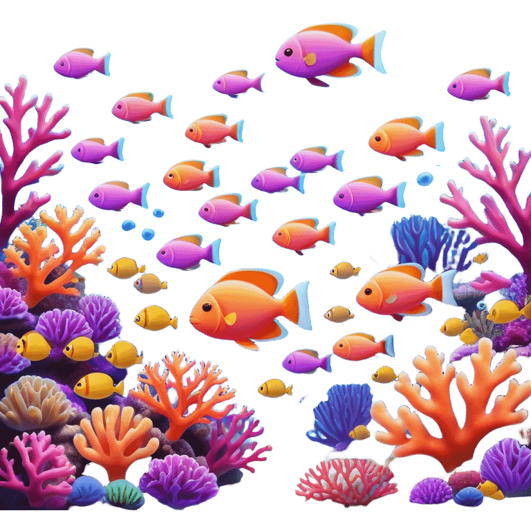 Cinematic Realistic Coral Reef Emoji in a wooden frame, Vibrant and alive, with colorful corals in hues of pink, purple, and orange, swaying gently with the underwater currents. Schools of tropical fish dart between the coral, with soft rays of sunlight piercing through the clear blue water above, creating a magical, serene underwater world. Soft glowing outline, capturing the essence of the bustling, colorful, and peaceful aquatic paradise. emoji