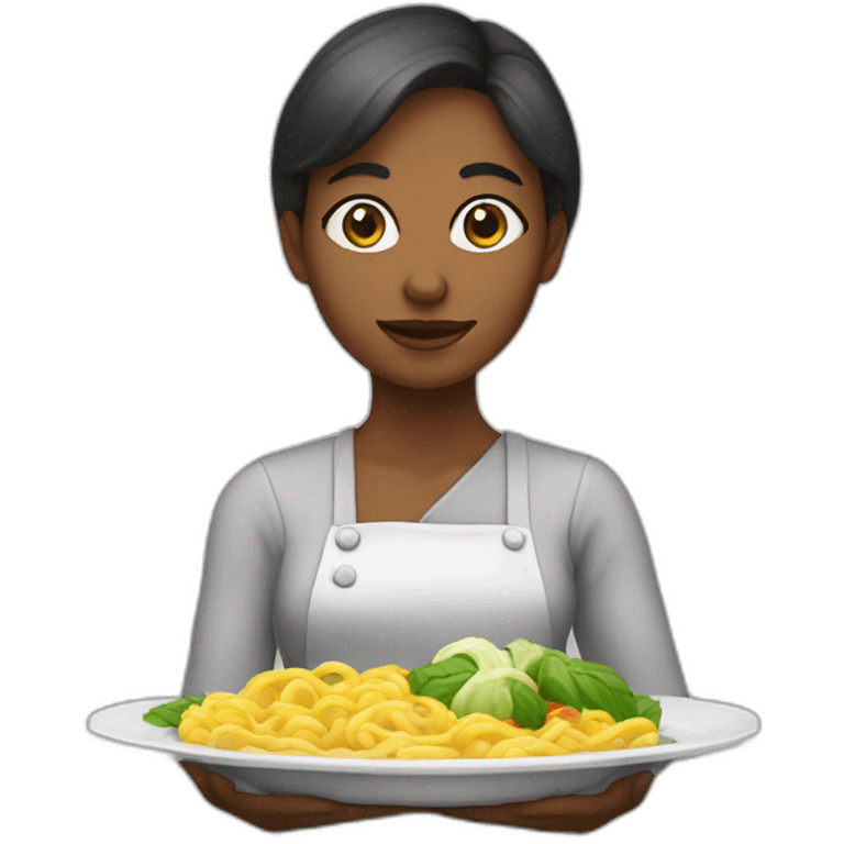 Femme qui lave une assiette emoji