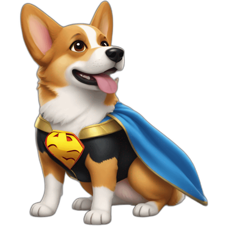 corgi superhero emoji