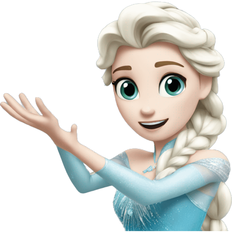 Elsa throwing ice  emoji