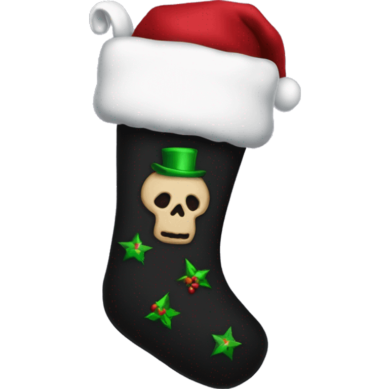 Gothic Christmas stocking plain emoji