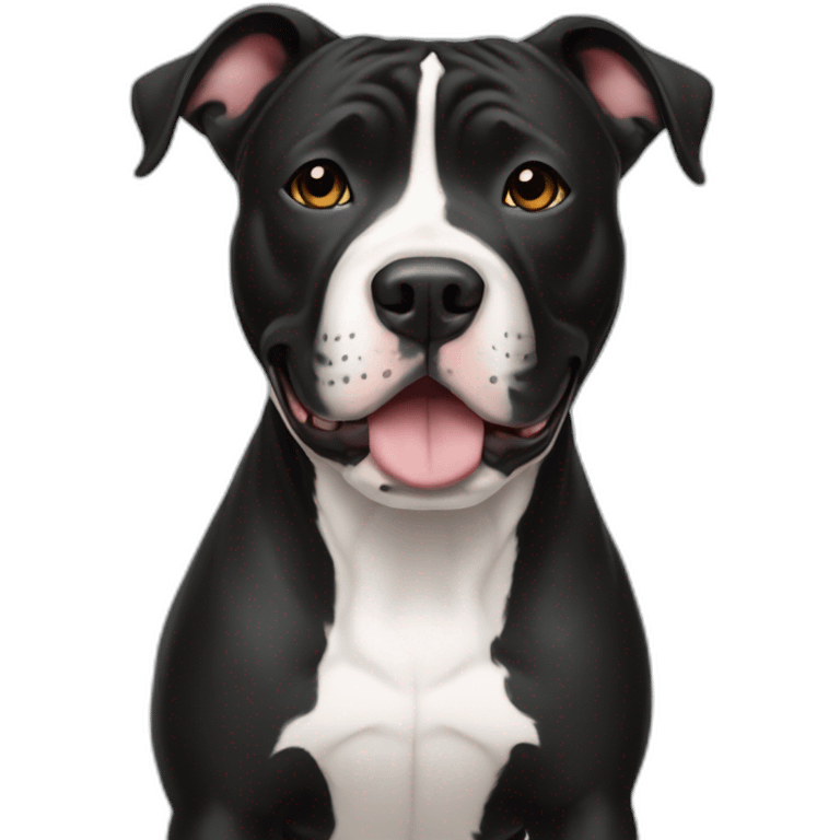 staffordshire, bull terrier, black emoji