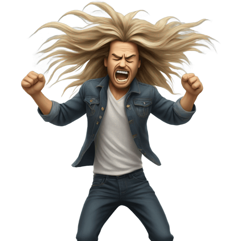 Guy headbanging emoji