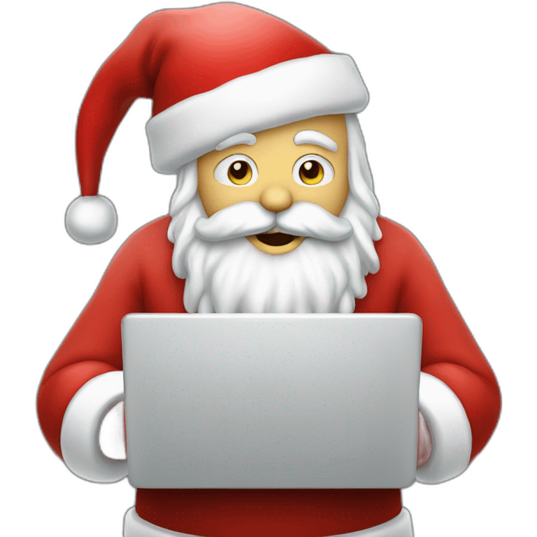 SANTA CLAUS WHIT A PC emoji