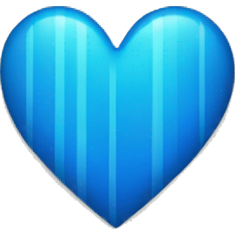 a blue heart with a vertical stripe in the center emoji