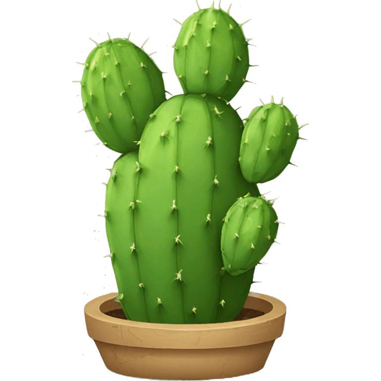 single round Nopal without pot emoji