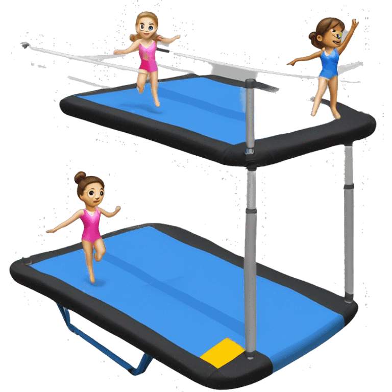 double mini trampoline gymnastics emoji