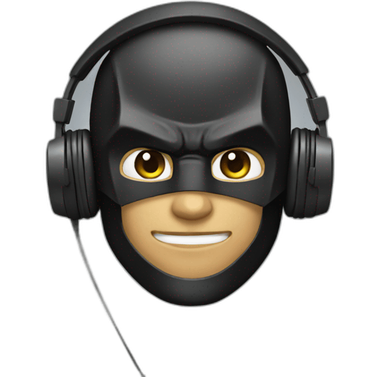 batman with headphone emoji