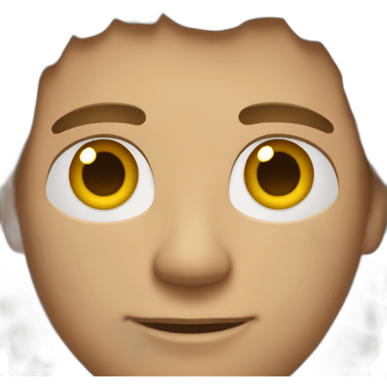 man with small eyes and light brown making llp emoji