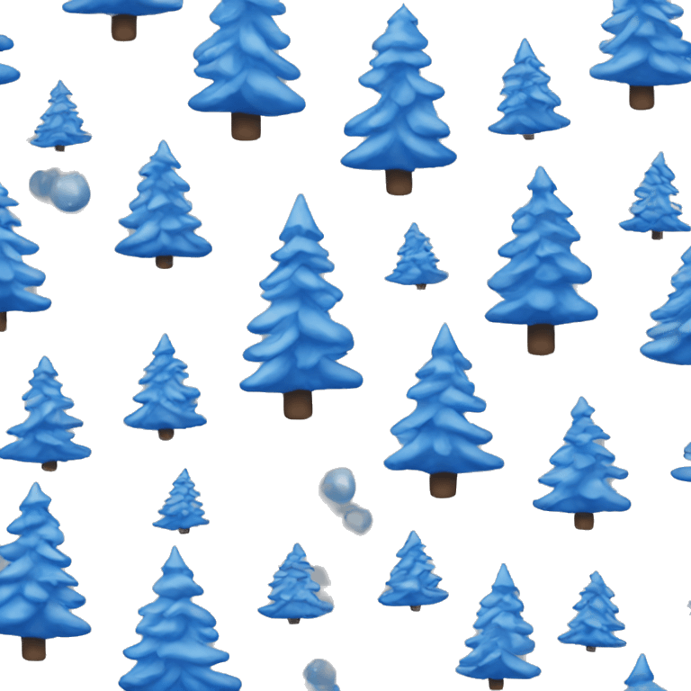 Blue Christmas tree emoji