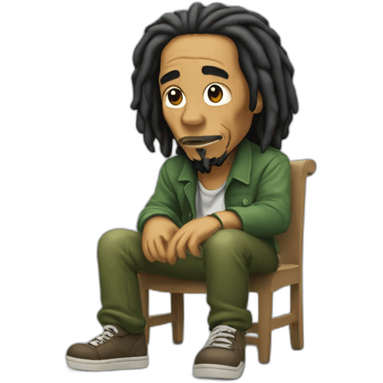 Bob Marley qui fume emoji