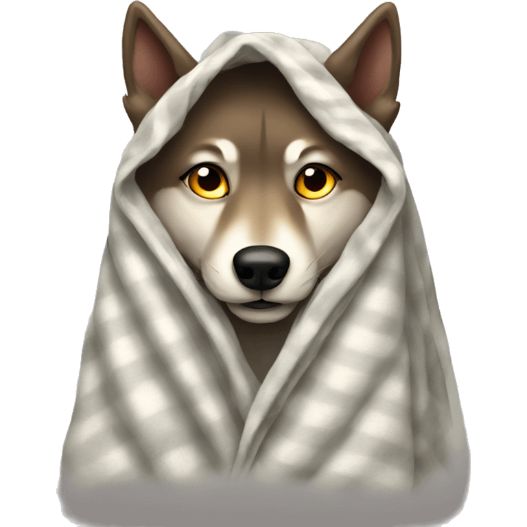 wolf under blanket emoji