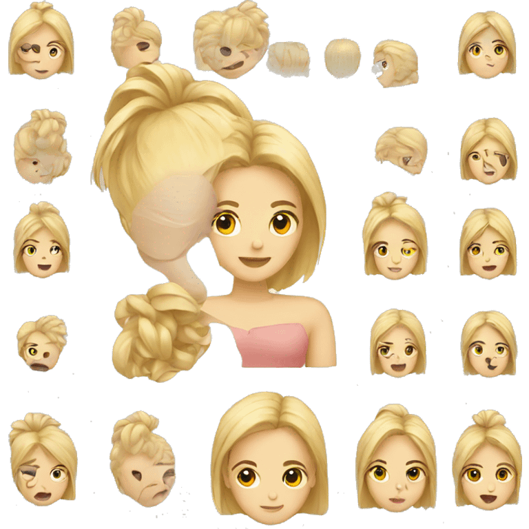 the blonde woman has fever  emoji