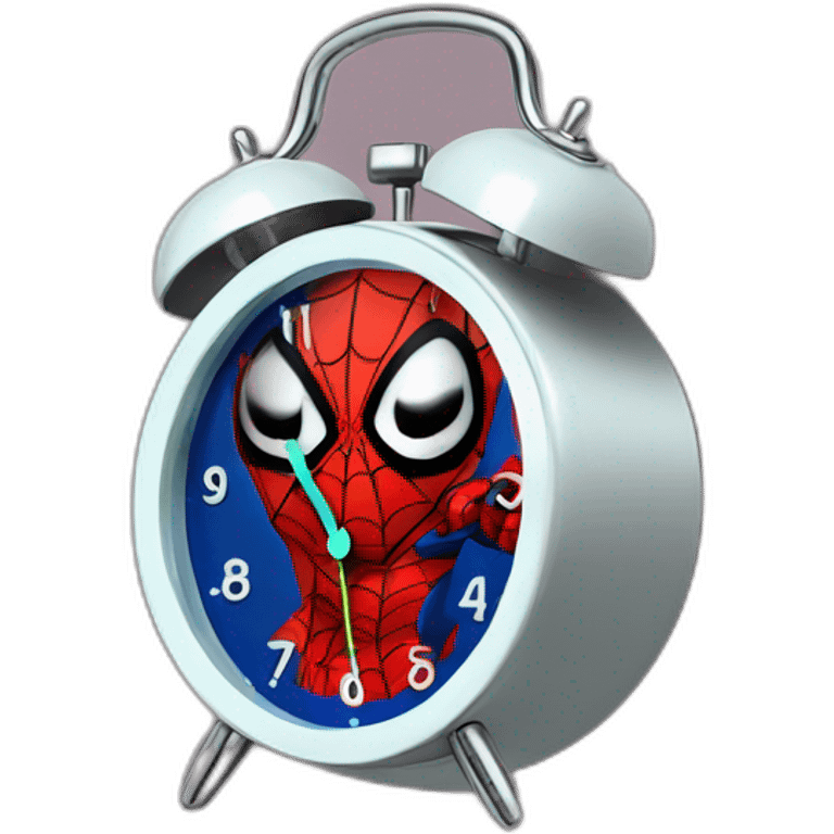 Horrible spiderman modern alarm clock emoji