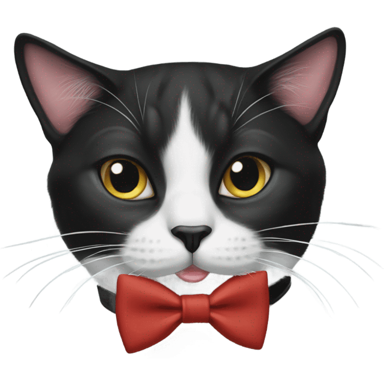 Tuxedo cat smoking emoji