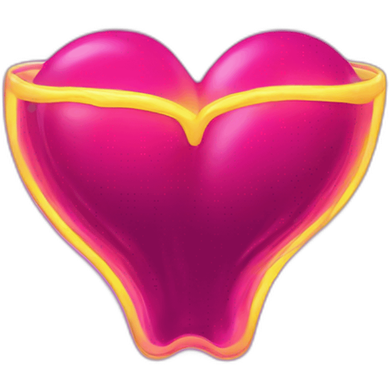 Juicy booty neon sign style  emoji