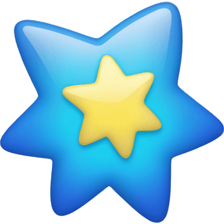 blue star with pale yellow gradient emoji