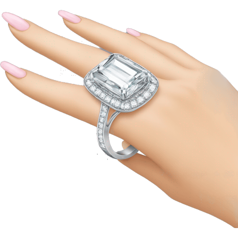 woman's hand with a super expensive ring emoji