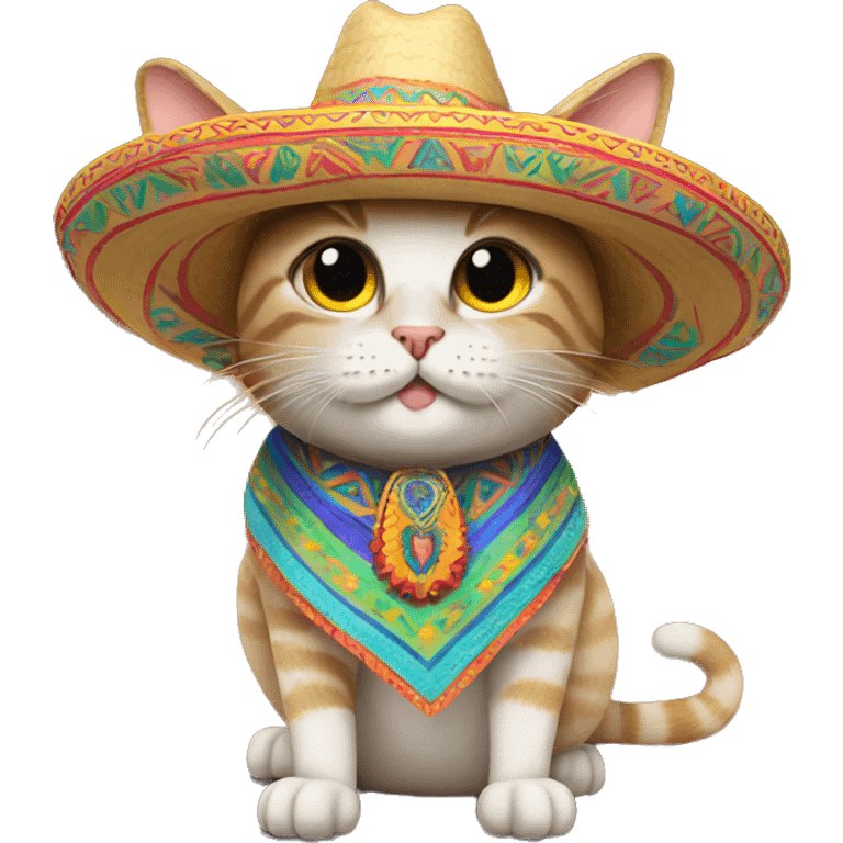 Cat with sombrero  emoji