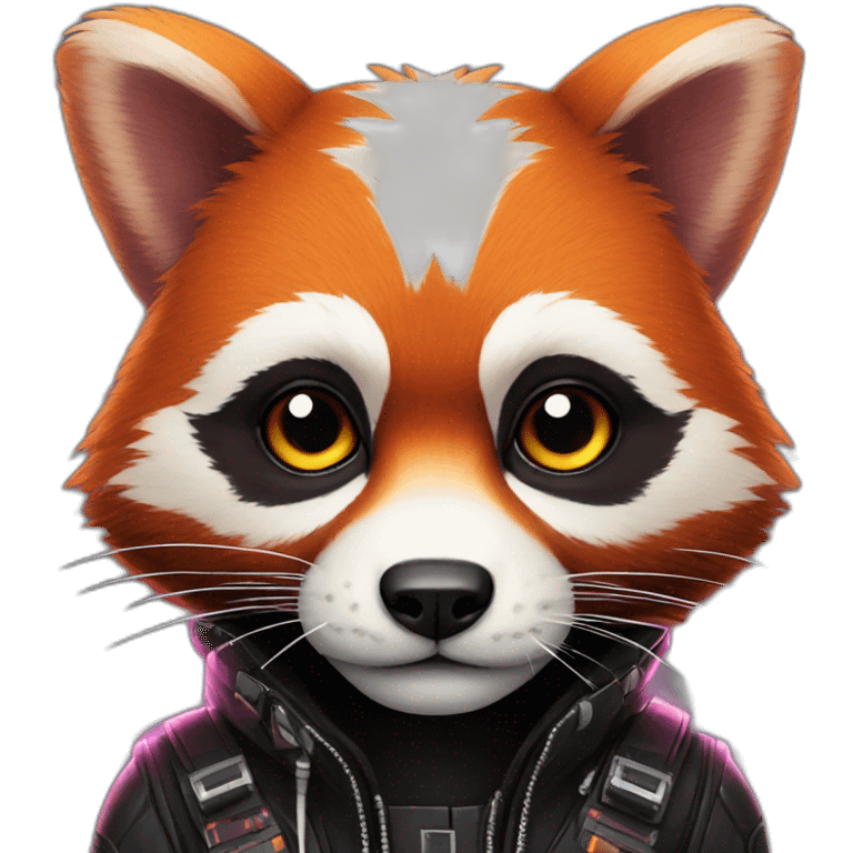 cyberpunk red panda emoji