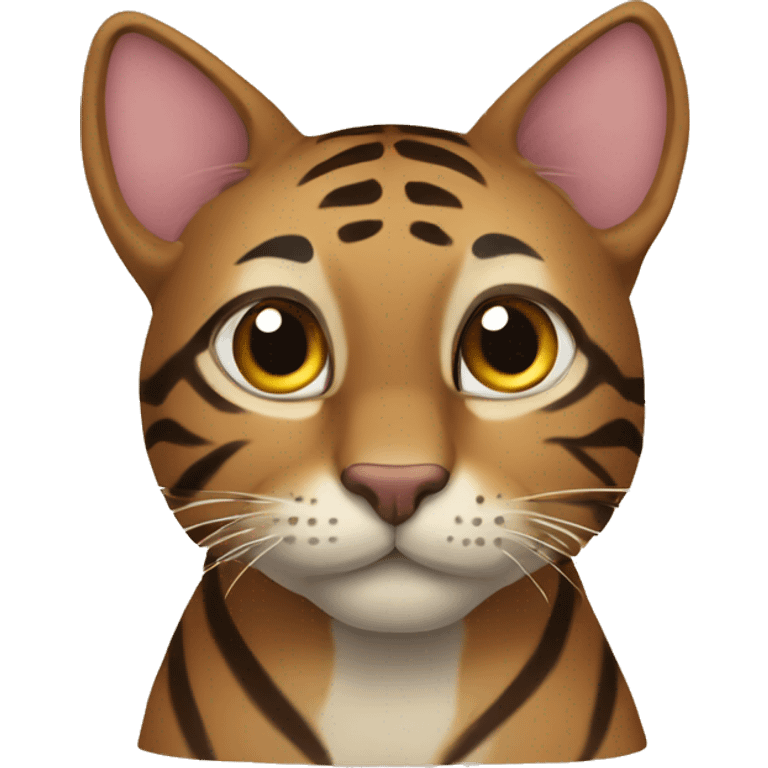 Brown tiger cat emoji