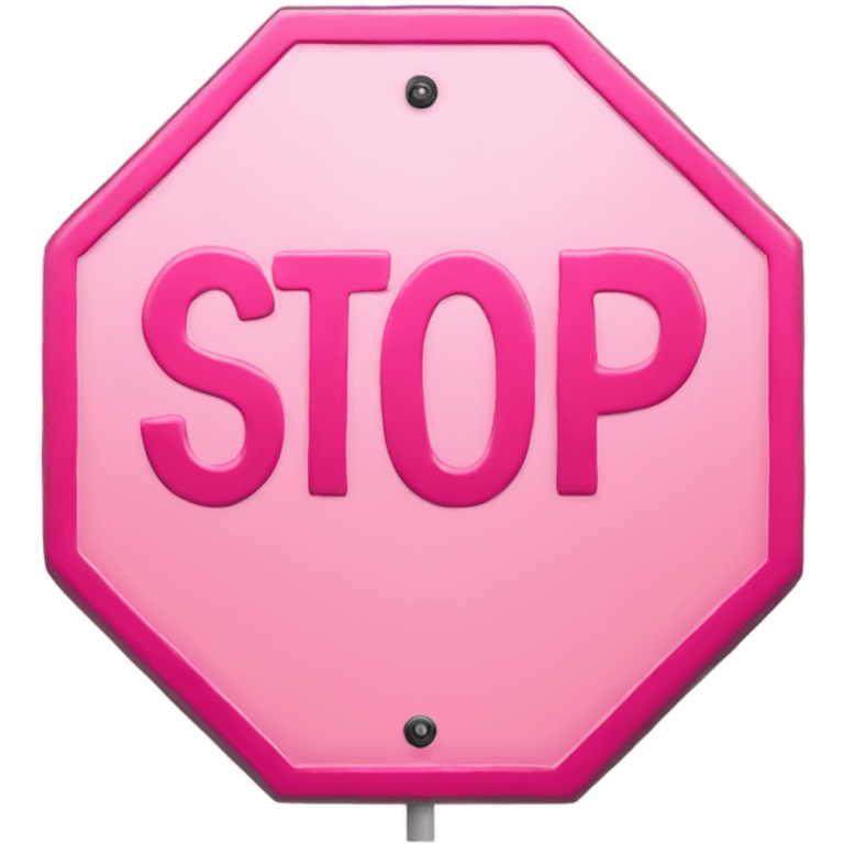 Light pink stop sign emoji