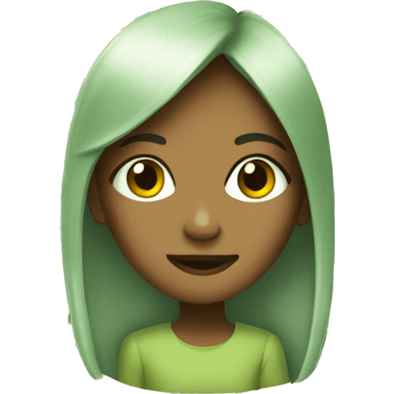 Girl as a pistachio  emoji