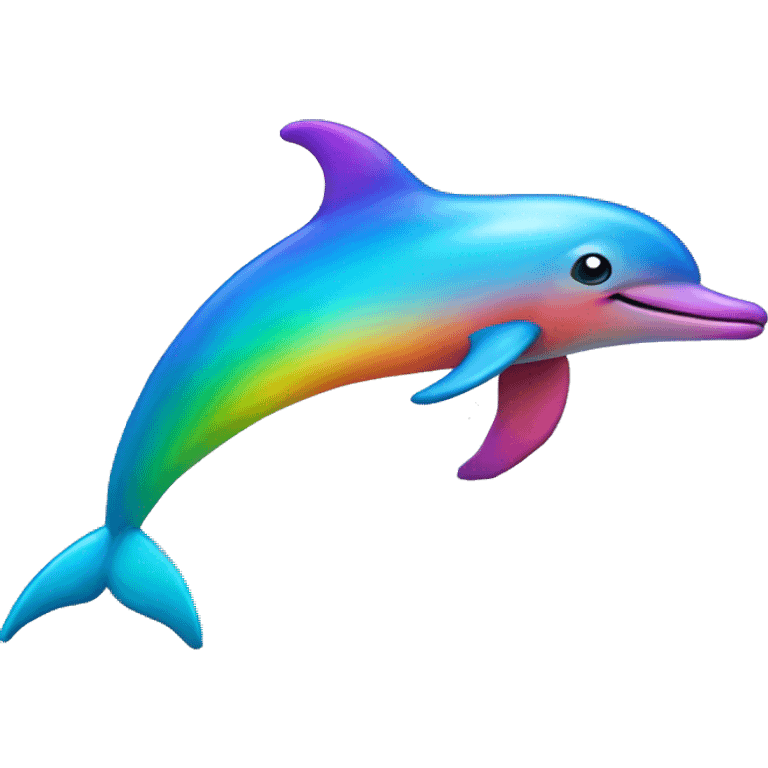 Rainbow dolphin emoji