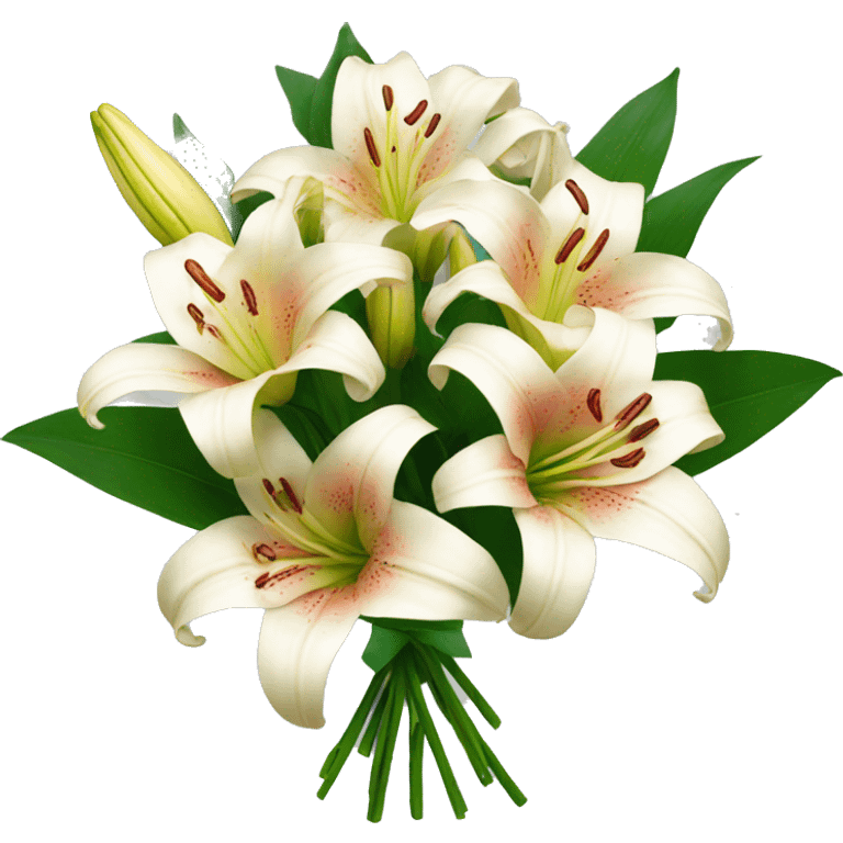 bouquet of lilies emoji