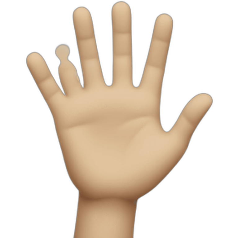 blurry waving hand emoji