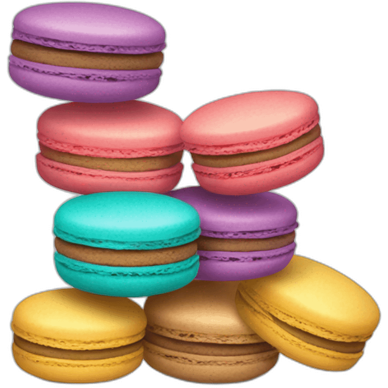 Colorful macaroons emoji