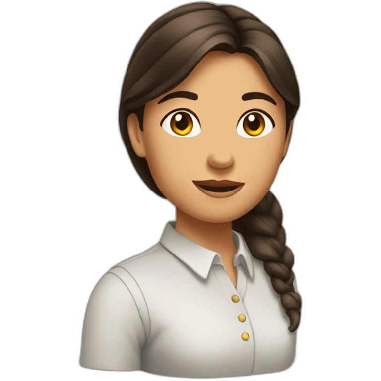 fille brune à cheval emoji