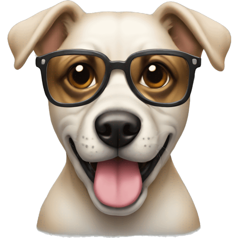 perro con gafas emoji