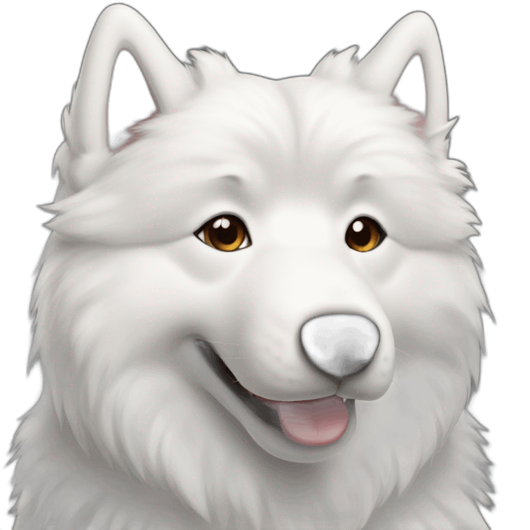 smiling-samoyed-head emoji