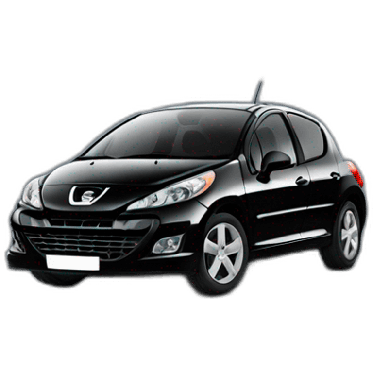 Peugeot 207 noir emoji