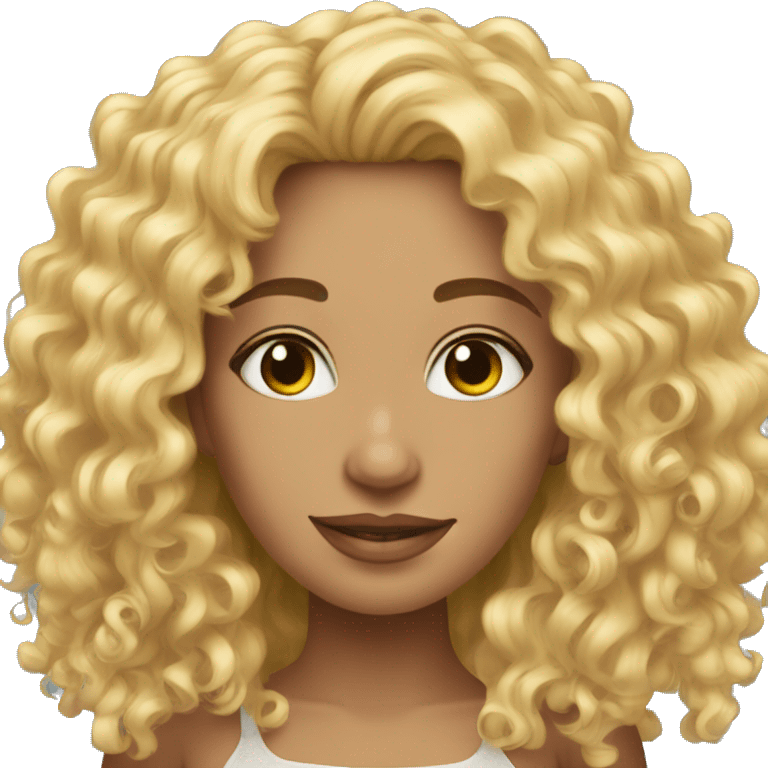 Good morning blonde curly  emoji