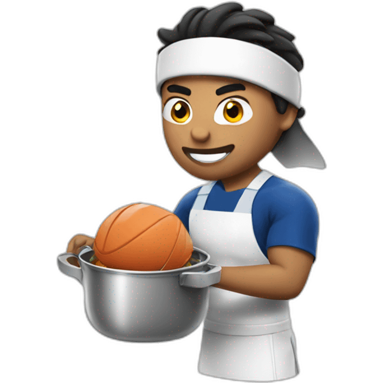 Rugby player cooking emoji