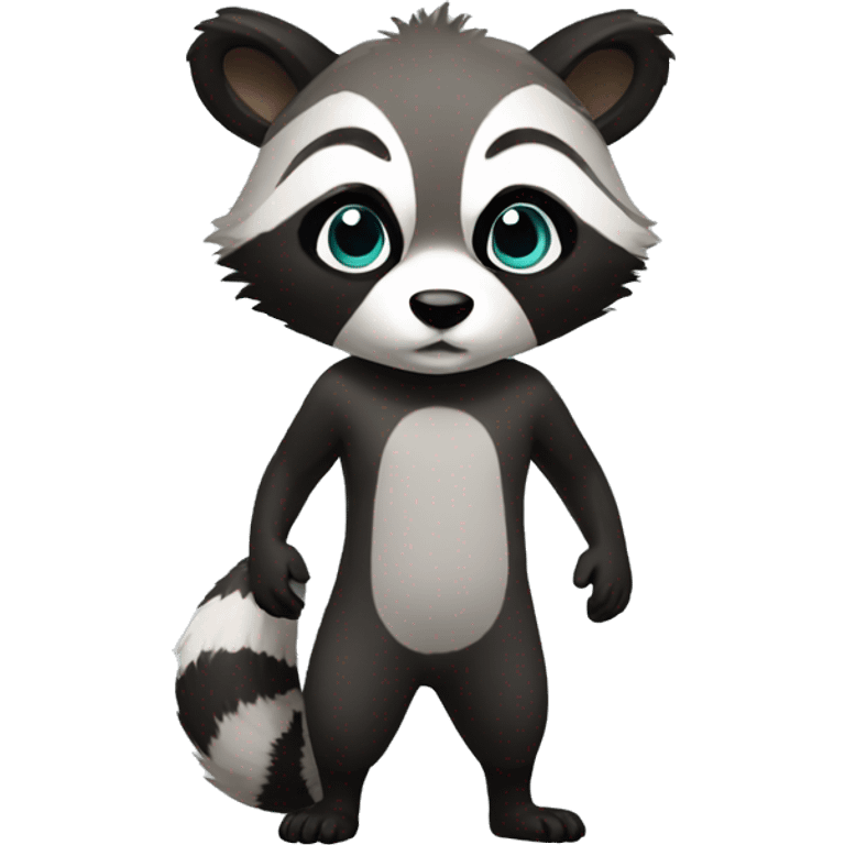 raccoon-panda-hybrid full body emoji