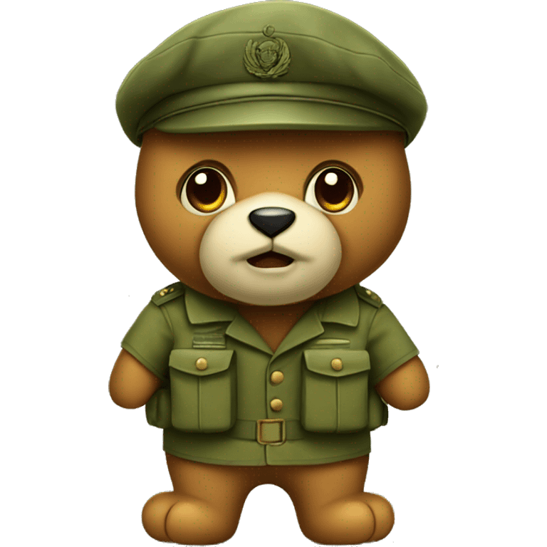 army bear with beret emoji