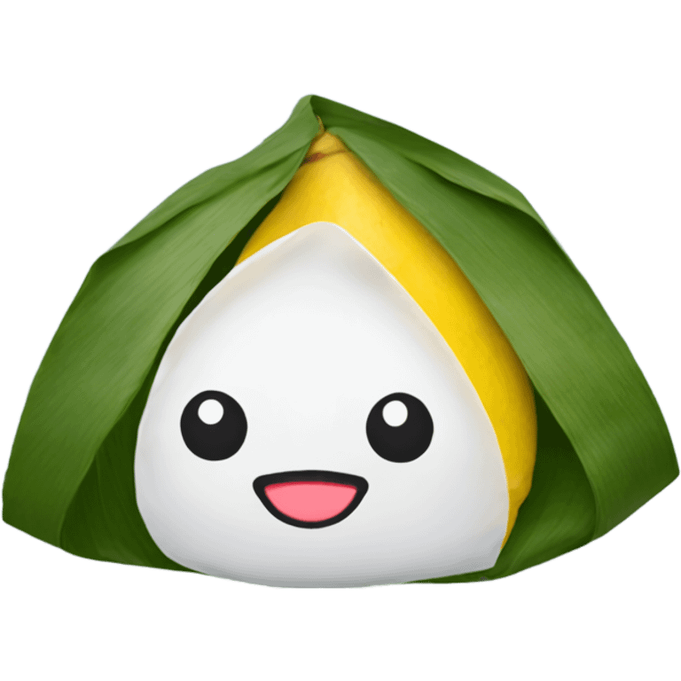 onigiri wrapped with banana leaves emoji