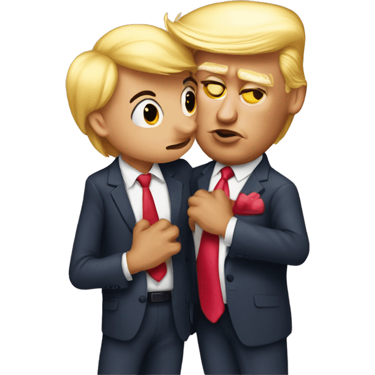 donald trump giving smooch emoji