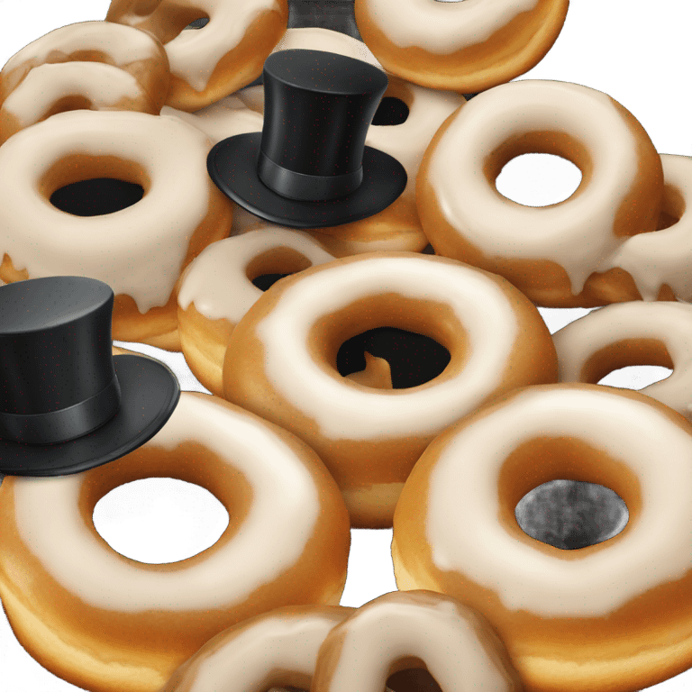 Doughnut wearing a top hat  emoji