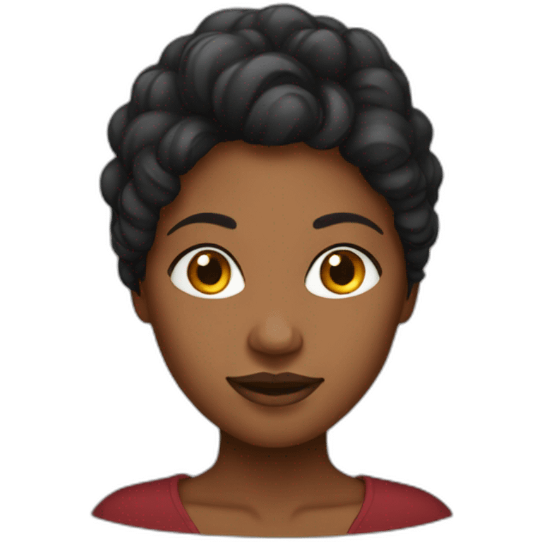 Black (very black) women with redhead emoji