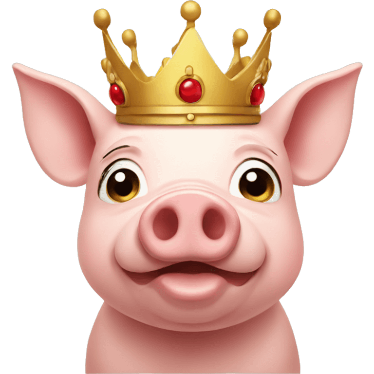 Pig with crown emoji