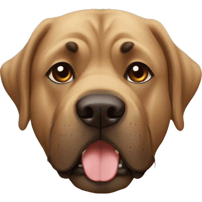 Dog mastiff with belgian sheppard light brown agressive emoji